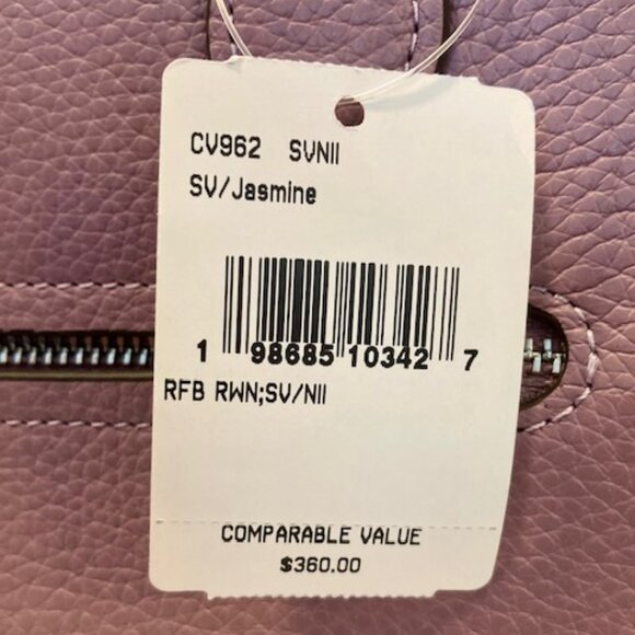 BNWT: Rare Coach Rowan Satchel Crossbody Bag - Jasmine Purple - Picture 14 of 15